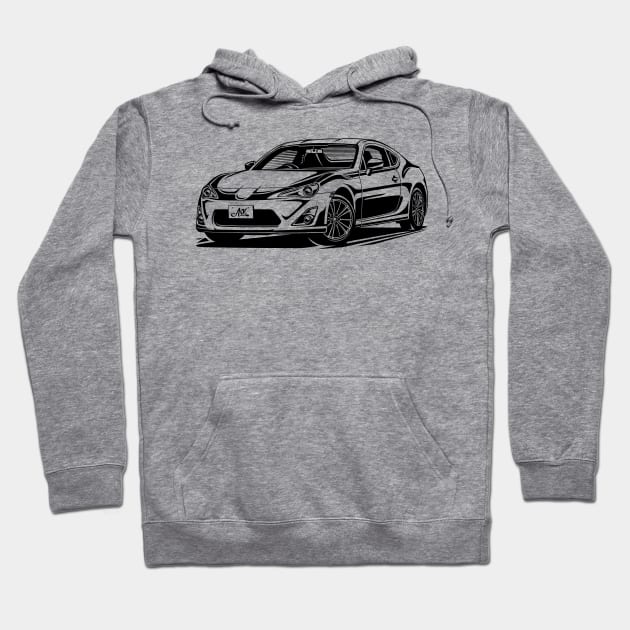 EUROBEAT INTENSIFIES - GT86 full-body version Hoodie by ARVwerks